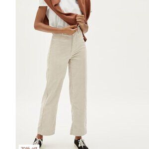 Everlane Jeans Women’s 4 cream corduroy high rise straight relaxed fall boho